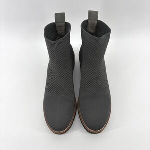 Eileen Fisher Womens Gray NWOT London Booties Lug Sole Ankle Boots Size 8